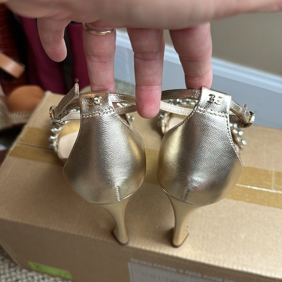 • Sam Edelman • Womens Evelynn Strappy Heel, Gold Leaf, Size 7.5 💛🤩 (In box!) - Picture 11 of 17